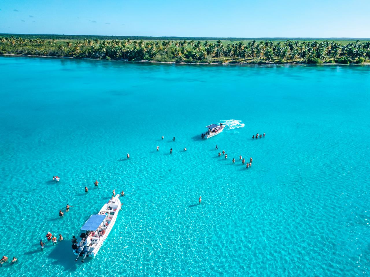 Beautiful beach scene on Saona Island